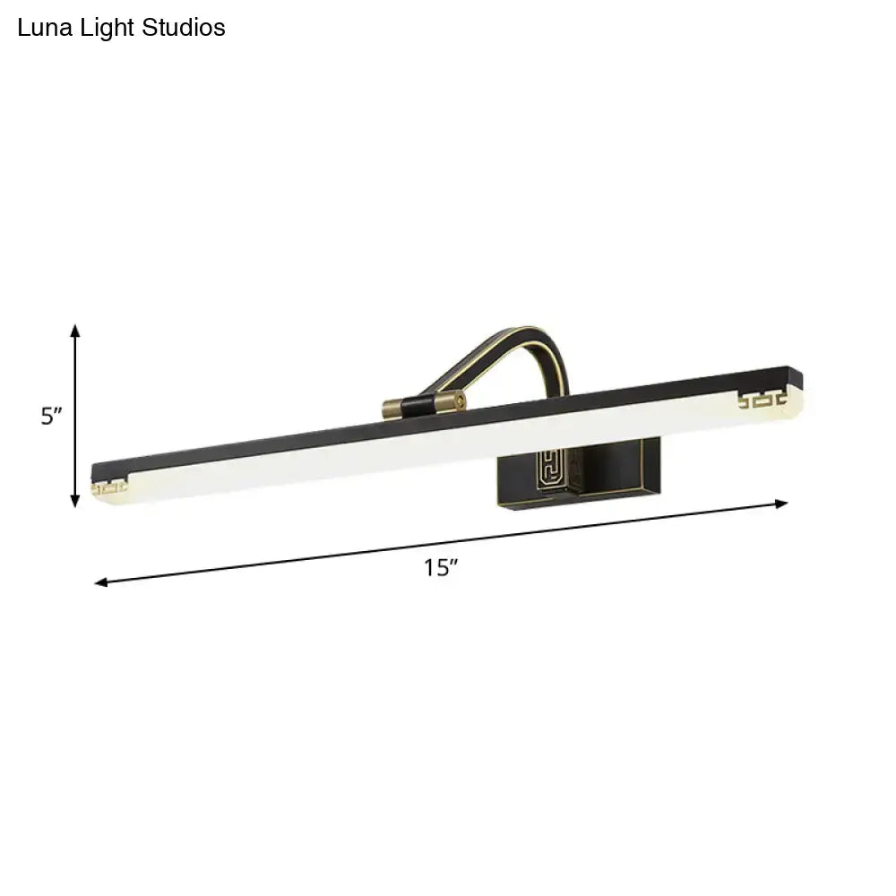 Black Gold Swing Lamp by Decorbites, 15in wall-mounted bar light with gold accents on Tampa Home & Garden Store