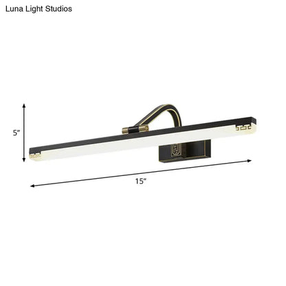 Black Gold Swing Lamp by Decorbites, 15in wall-mounted bar light with gold accents on Tampa Home & Garden Store