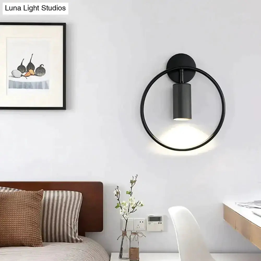 Modern Black and Gold Irwin Wall Lamp for Bedroom