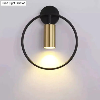 Modern Black and Gold Irwin Wall Lamp for Bedroom