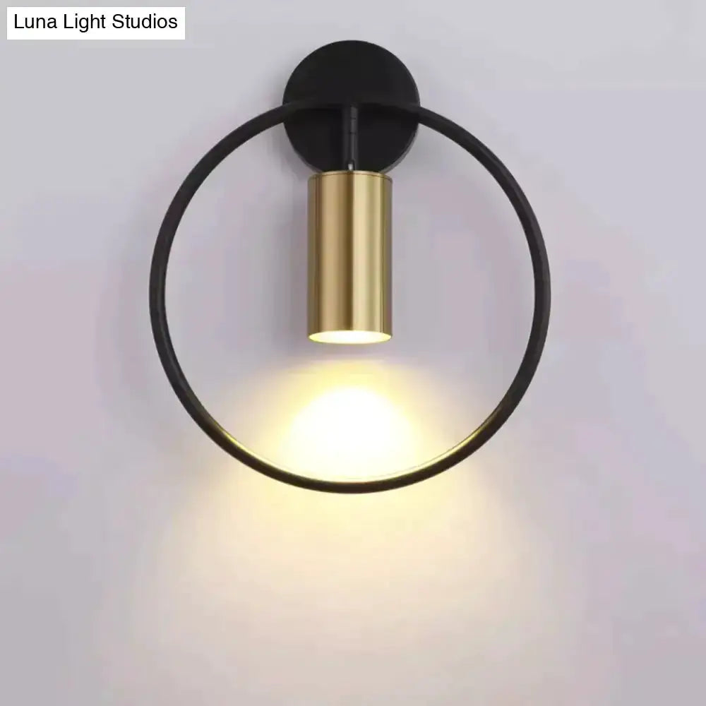 Modern Black and Gold Irwin Wall Lamp for Bedroom