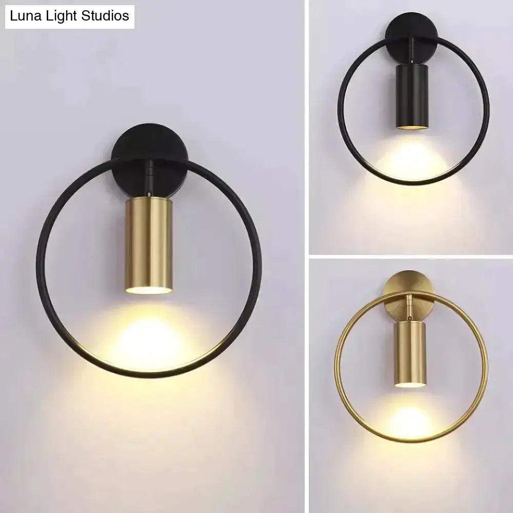 Modern Black and Gold Irwin Wall Lamp for Bedroom