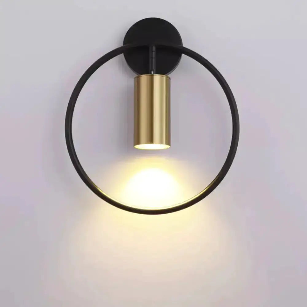 Modern Black and Gold Irwin Wall Lamp for Bedroom
