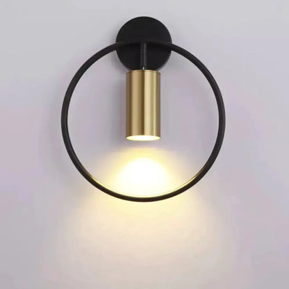 Modern Black and Gold Irwin Wall Lamp for Bedroom