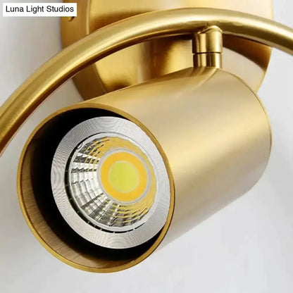Modern Black and Gold Irwin Wall Lamp for Bedroom