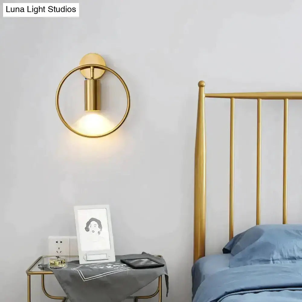 Modern Black and Gold Irwin Wall Lamp for Bedroom