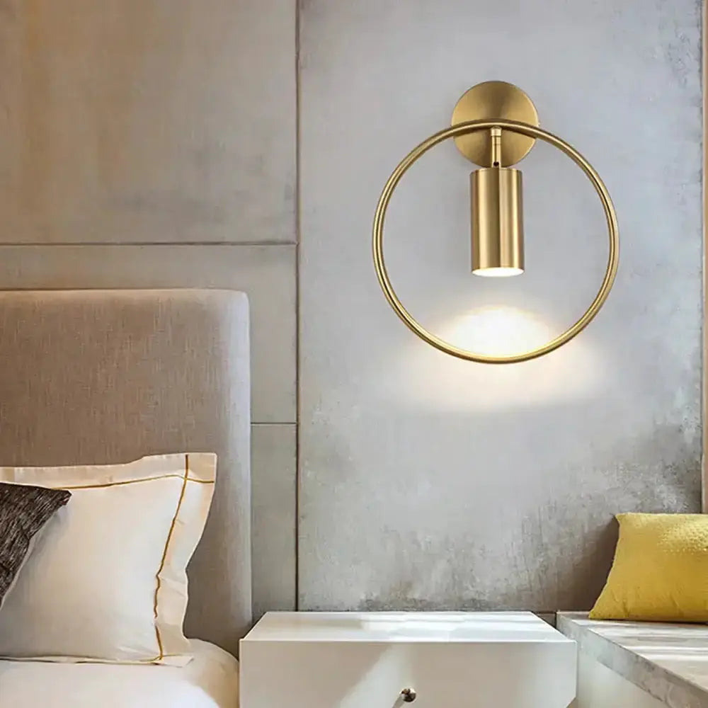 Modern Black and Gold Irwin Wall Lamp for Bedroom