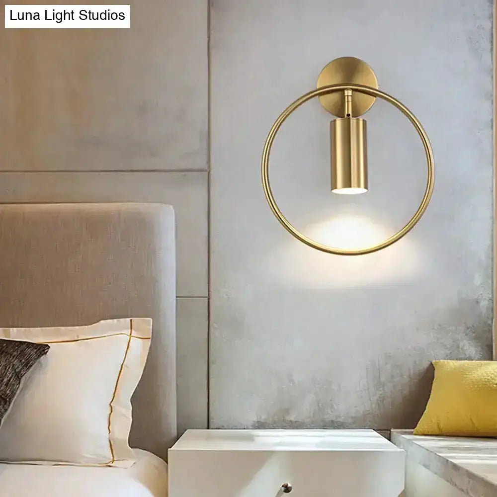 Modern Black and Gold Irwin Wall Lamp for Bedroom