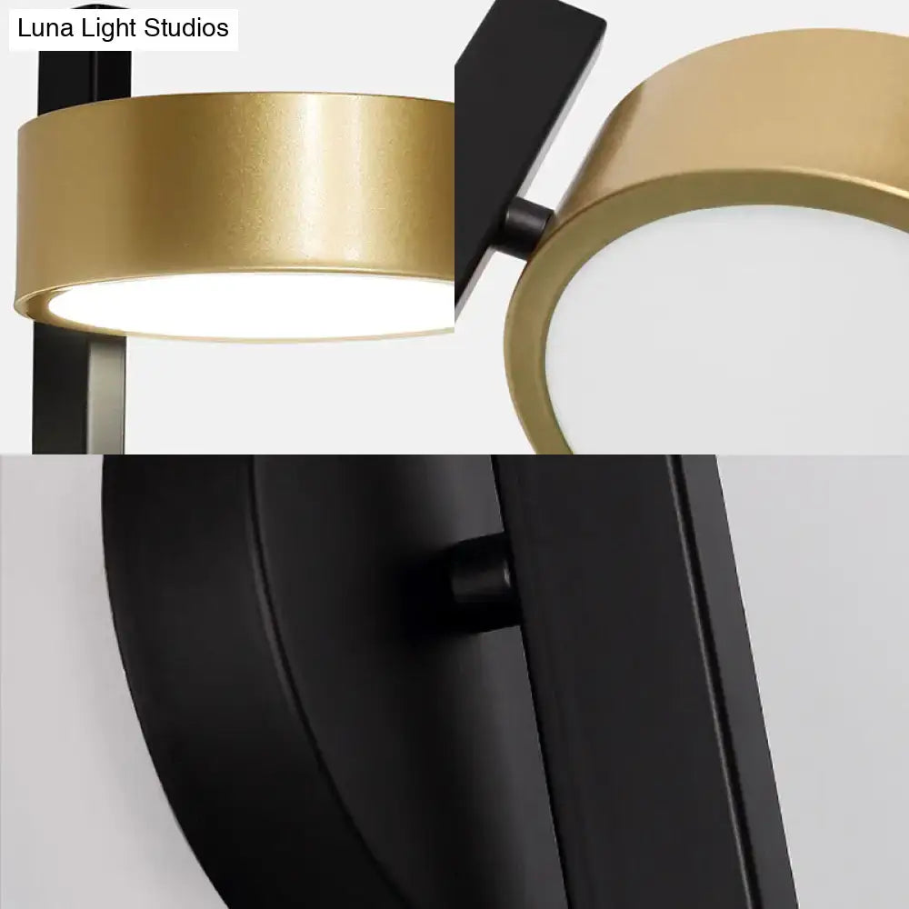 Gold Cylinder Wall Light Black-Gold Finish by Decorbites on Tampa Home & Garden Store