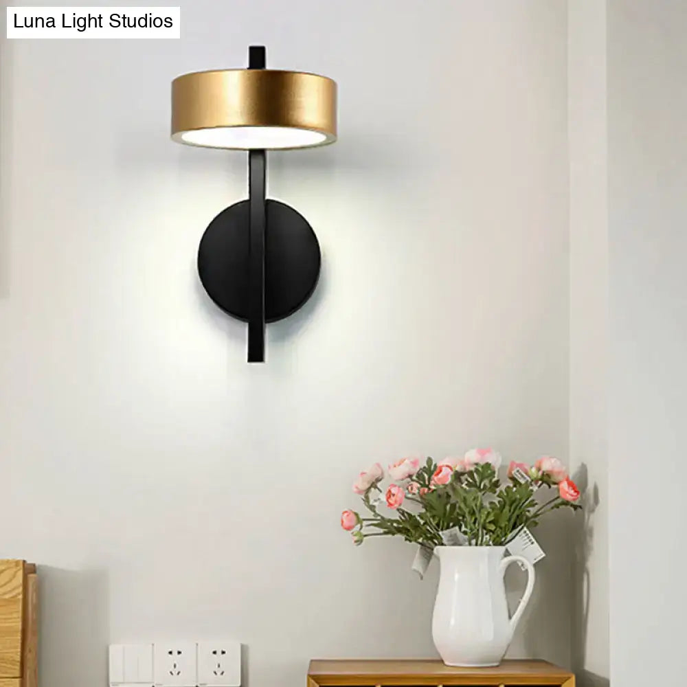 Gold Cylinder Wall Light in black-gold finish by Decorbites on Tampa Home & Garden Store