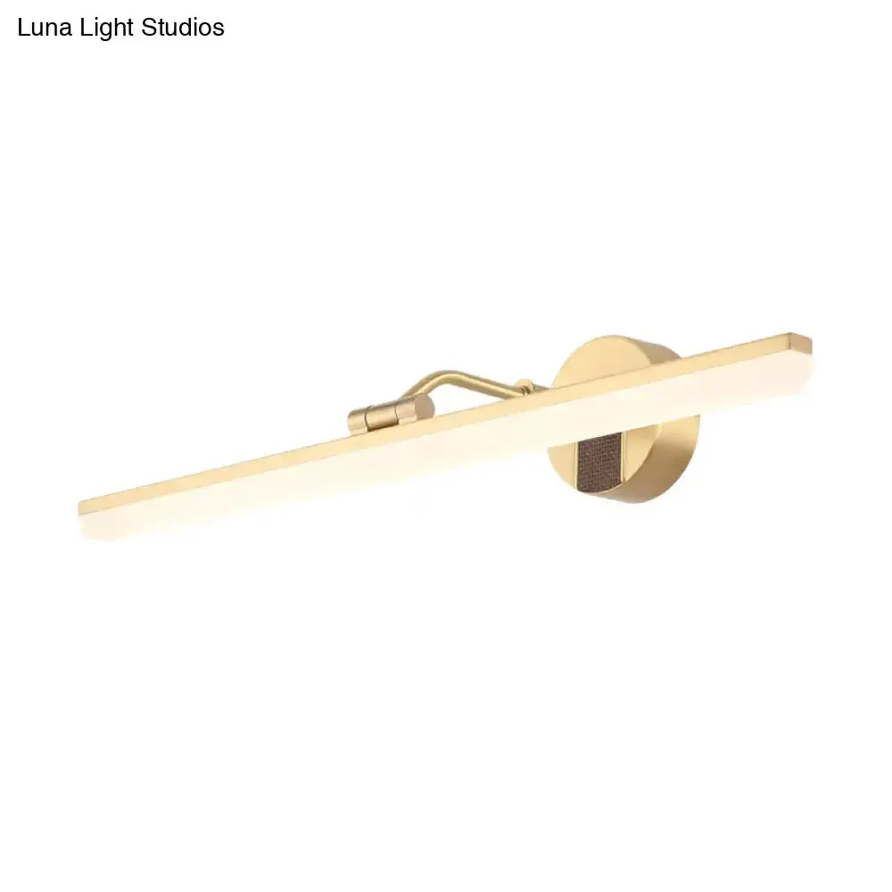 Modern Black and Gold LED Wall Light for Bathroom