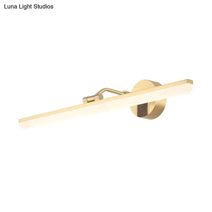 Modern Black and Gold LED Wall Light for Bathroom