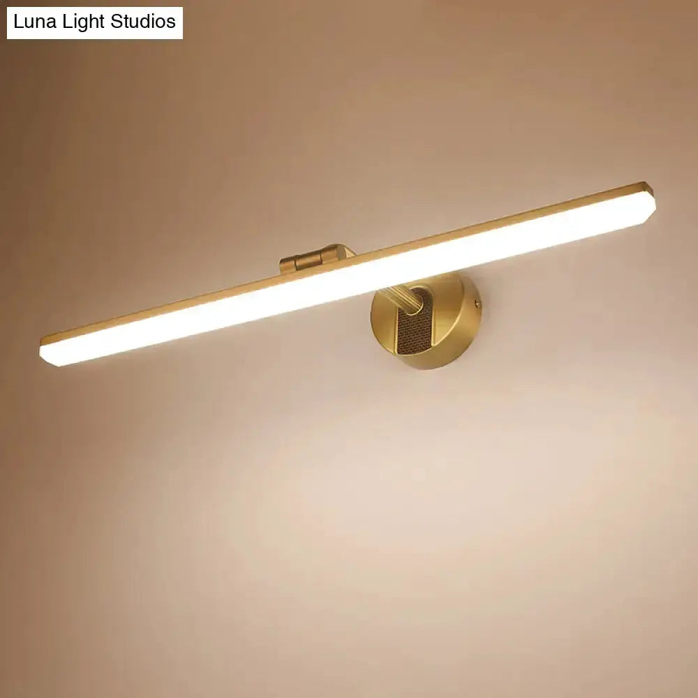 Modern Black and Gold LED Wall Light for Bathroom