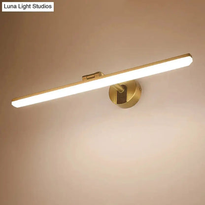 Modern Black and Gold LED Wall Light for Bathroom
