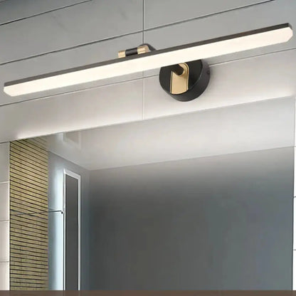 Modern Black and Gold LED Wall Light for Bathroom