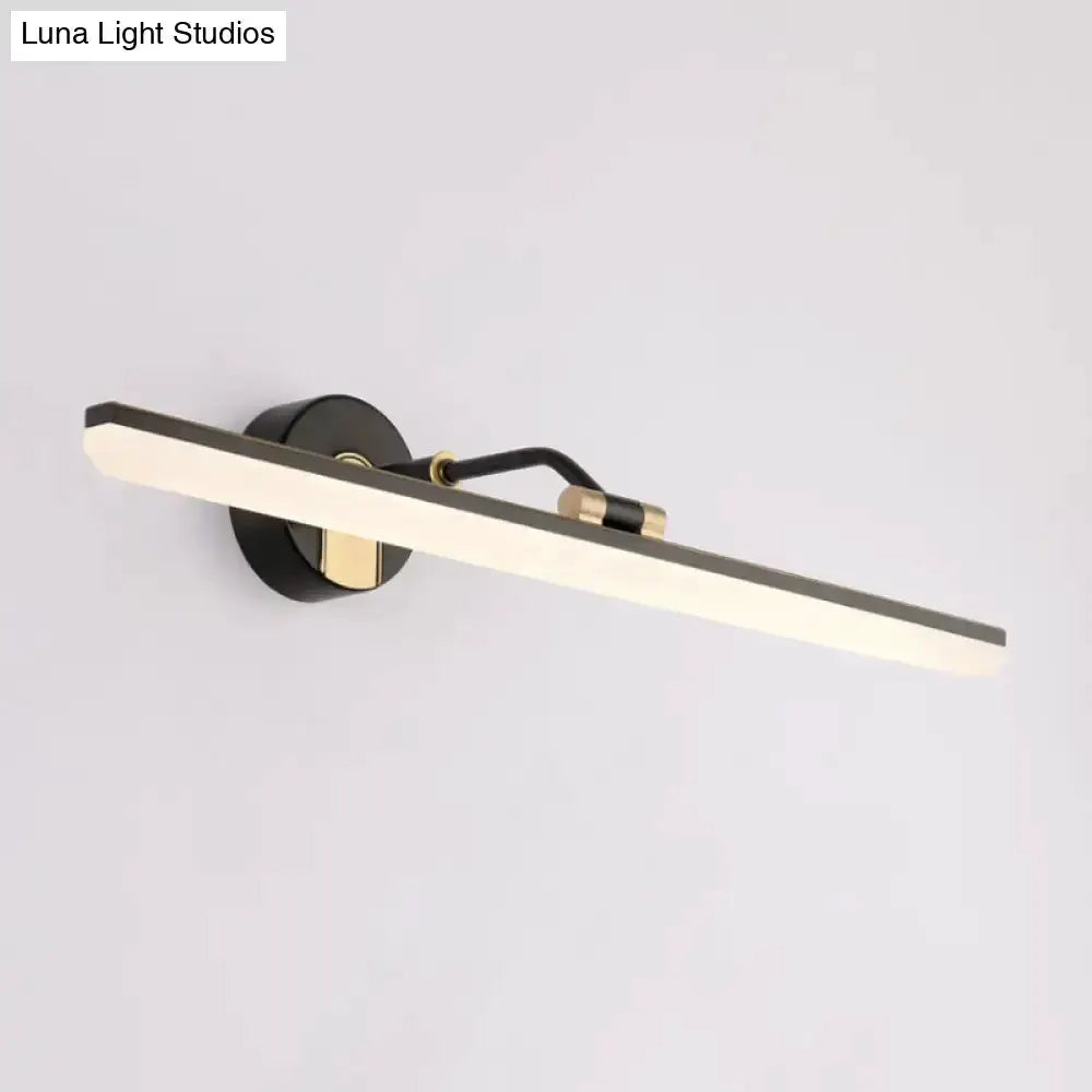 Modern Black and Gold LED Wall Light for Bathroom