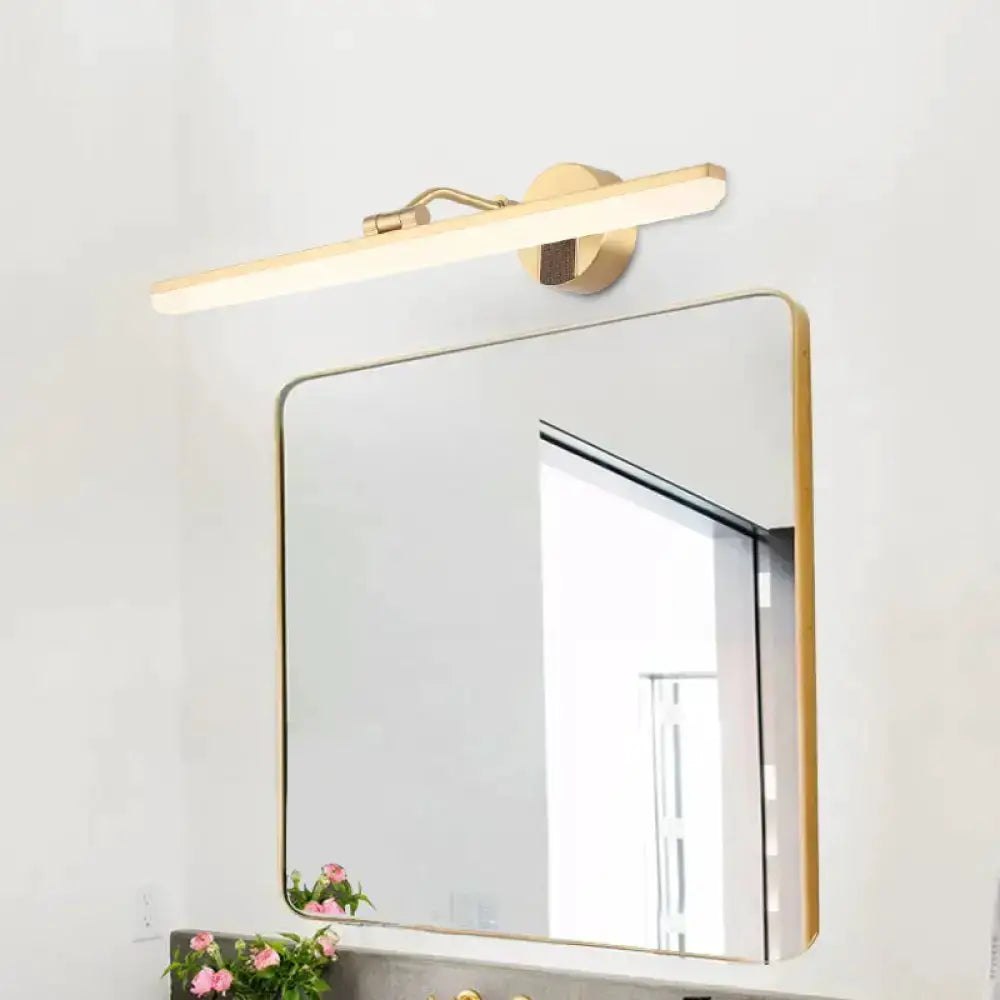 Modern Black and Gold LED Wall Light for Bathroom
