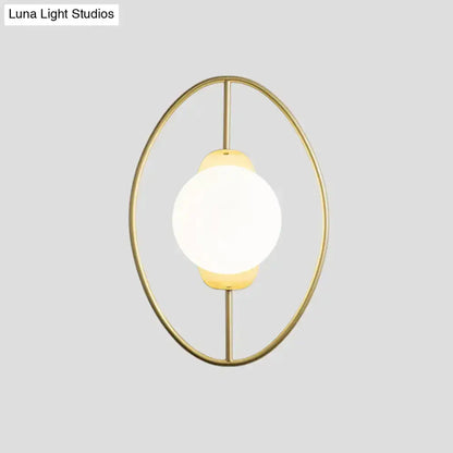 Modern Black and Gold Halo Ring Wall Lamp