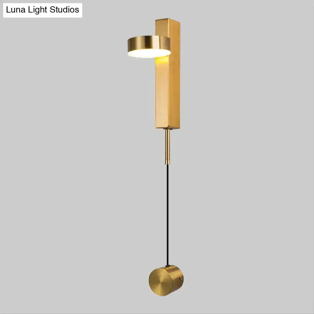 Modern black and gold wall sconce by Decorbites with gold backplate for bedroom flush mount on Tampa Home & Garden Store