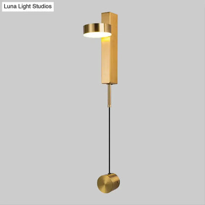Modern black and gold wall sconce by Decorbites with gold backplate for bedroom flush mount on Tampa Home & Garden Store