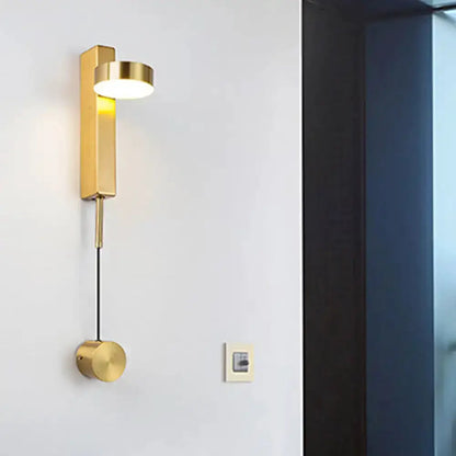 Modern gold and black metal wall sconce flush mount for bedroom on Tampa Home & Garden Store
