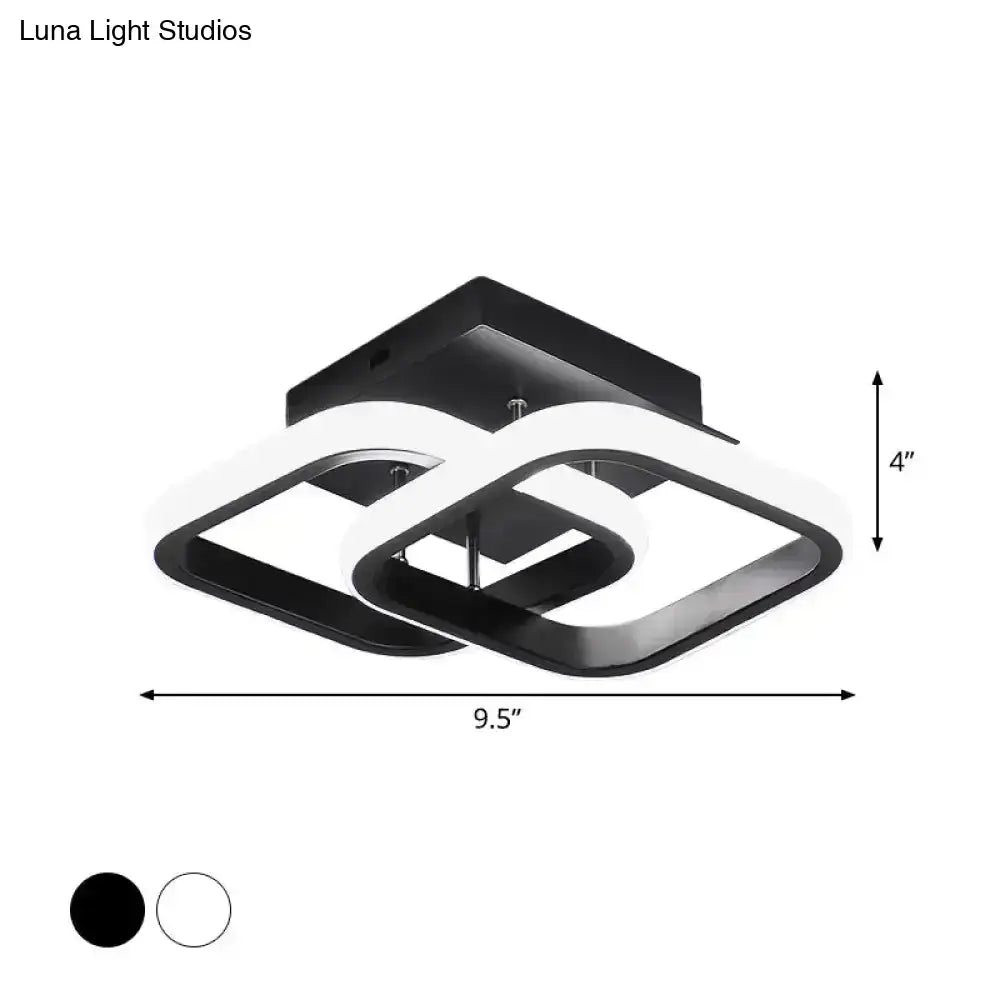 Black Gold Spiral Lamp ceiling light by Decorbites with black and white rings on Tampa Home & Garden Store