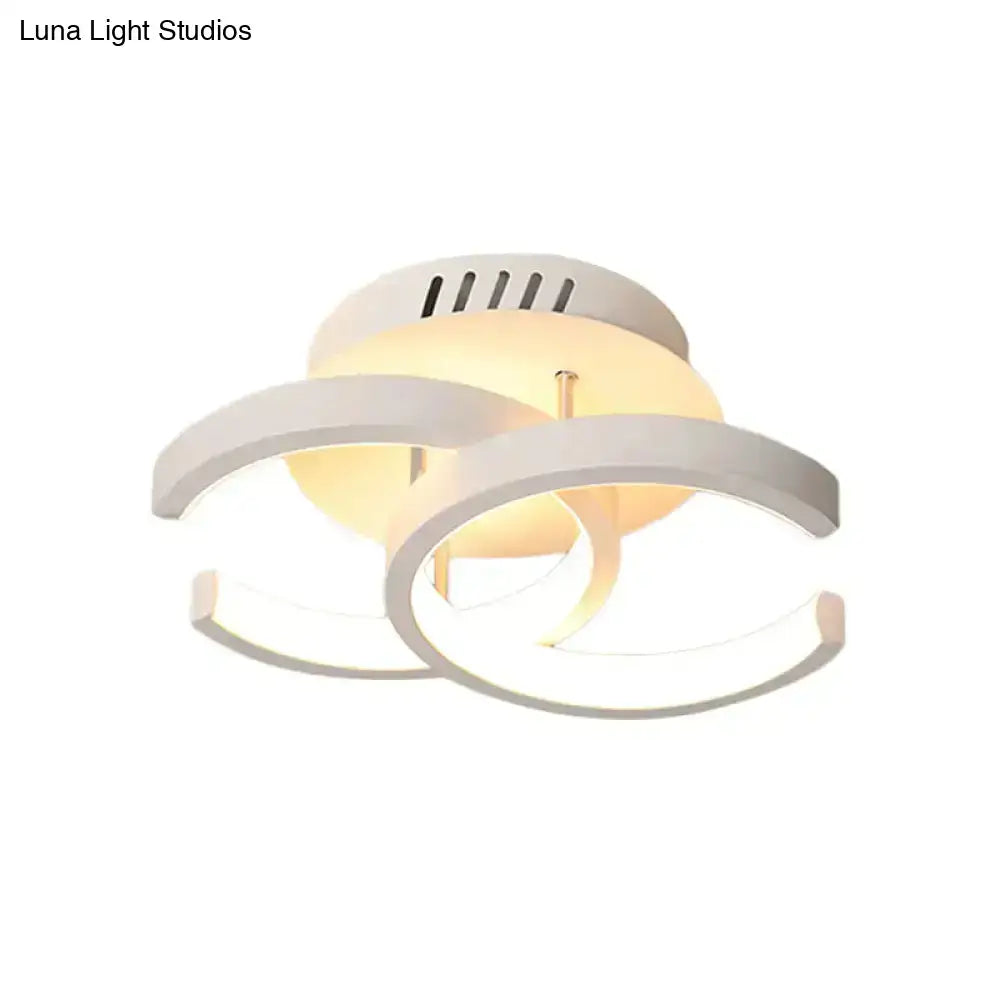 Decorbites Black Gold Spiral Lamp with looping rings, modern home decor on Tampa Home & Garden Store