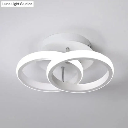 Black Gold Spiral Lamp ceiling fixture with white circular rings, modern decor on Tampa Home & Garden Store
