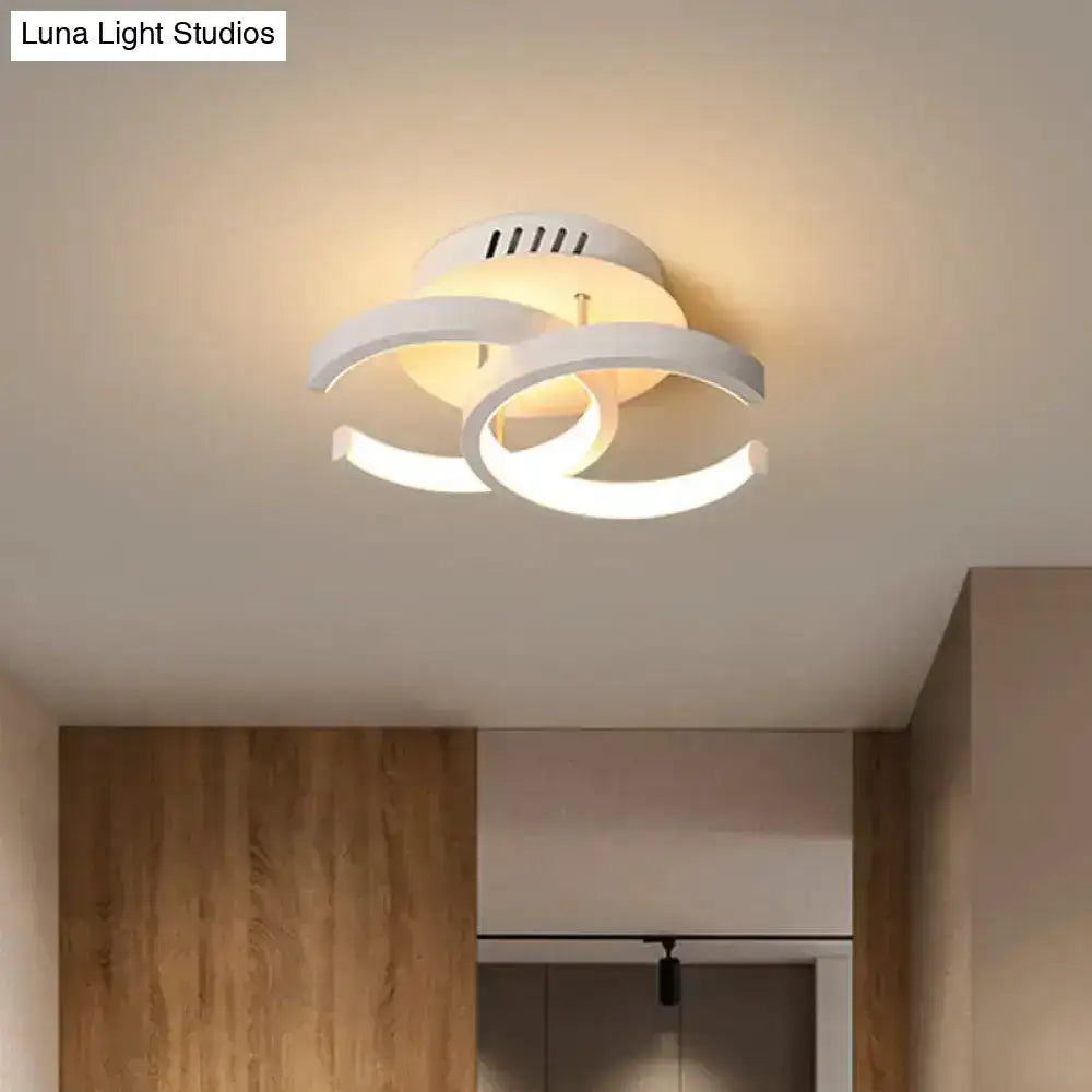 Black Gold Spiral Lamp ceiling light with intertwined curved rings by Decorbites on Tampa Home & Garden Store