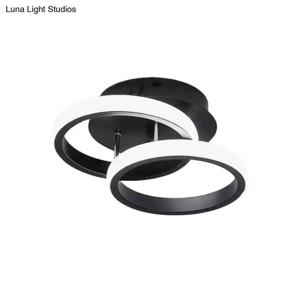 Black Gold Spiral Lamp ceiling light with black and white circular rings Decorbites on Tampa Home & Garden Store