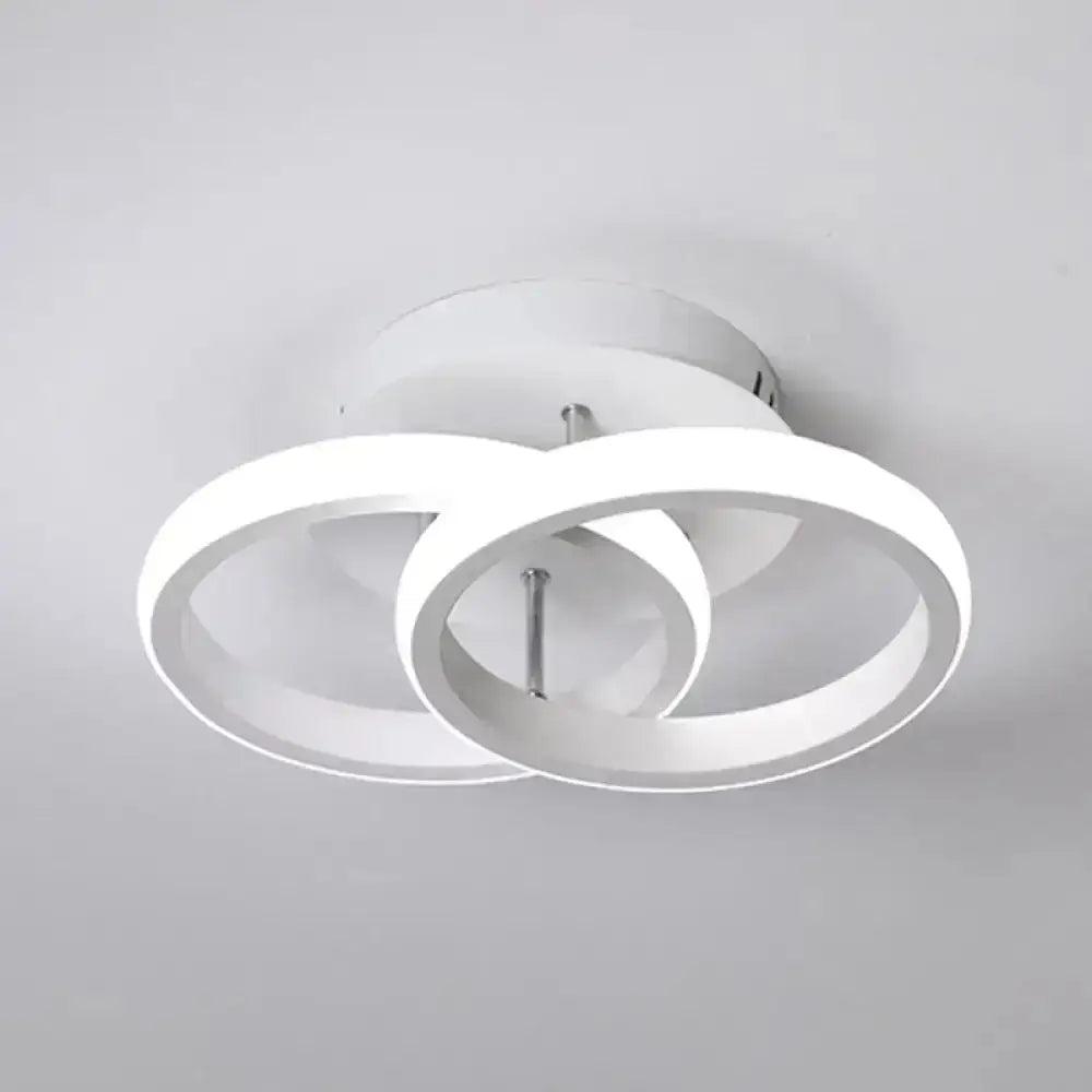 Black Gold Spiral Lamp ceiling light with white interlocking rings (3 rings) by Decorbites on Tampa Home & Garden Store