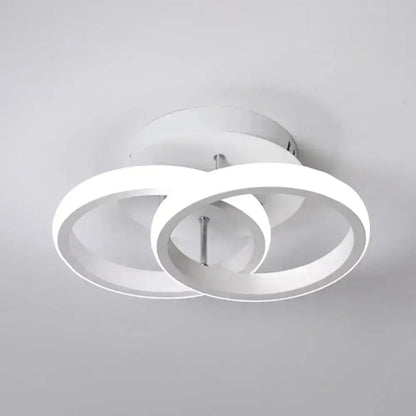 Black Gold Spiral Lamp ceiling light with white interlocking rings (3 rings) by Decorbites on Tampa Home & Garden Store
