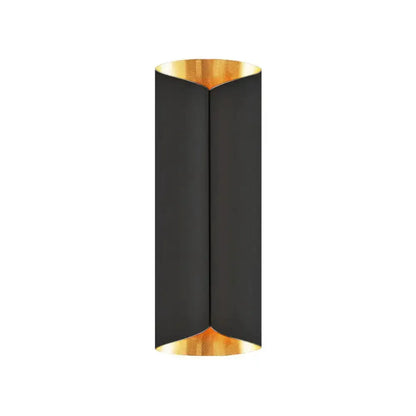 Modern Black and Gold Twisted Porch Wall Sconce