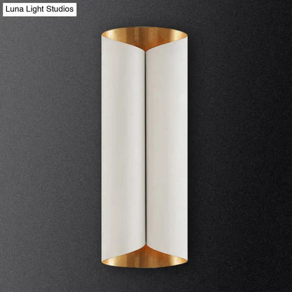 Modern Black and Gold Twisted Porch Wall Sconce