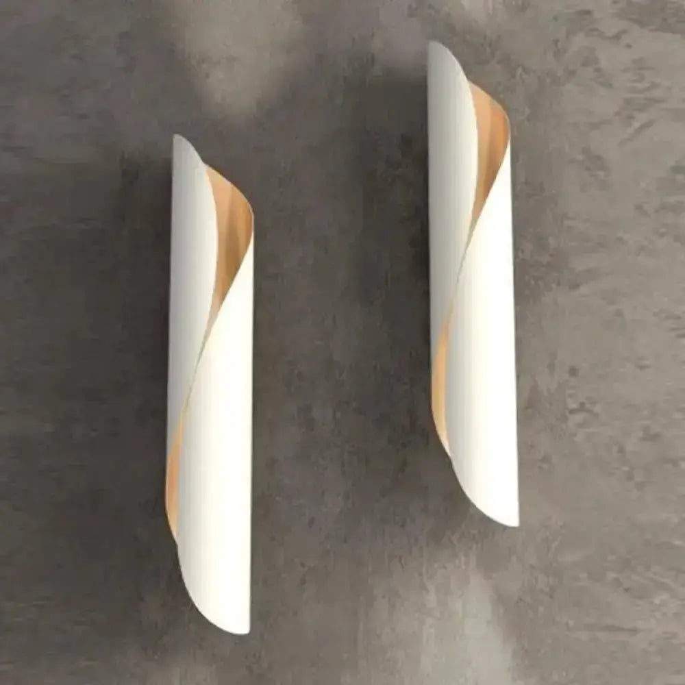 Modern Black and Gold Twisted Wall Sconce Light