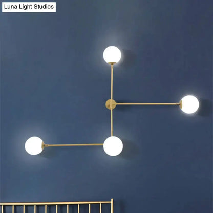 Modern Black and Gold Wall Lamp Glass Sconce