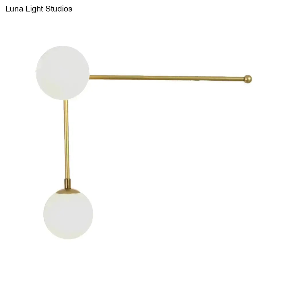 Modern Black and Gold Wall Lamp Glass Sconce