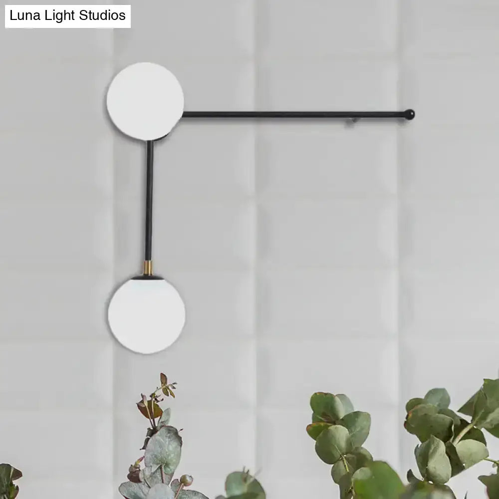 Modern Black and Gold Wall Lamp Glass Sconce