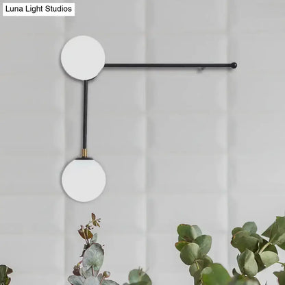 Modern Black and Gold Wall Lamp Glass Sconce