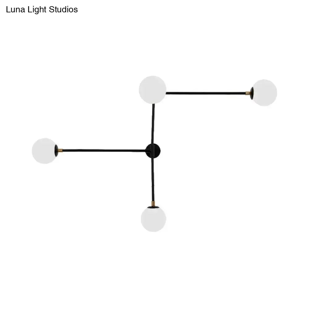 Modern Black and Gold Wall Lamp Glass Sconce