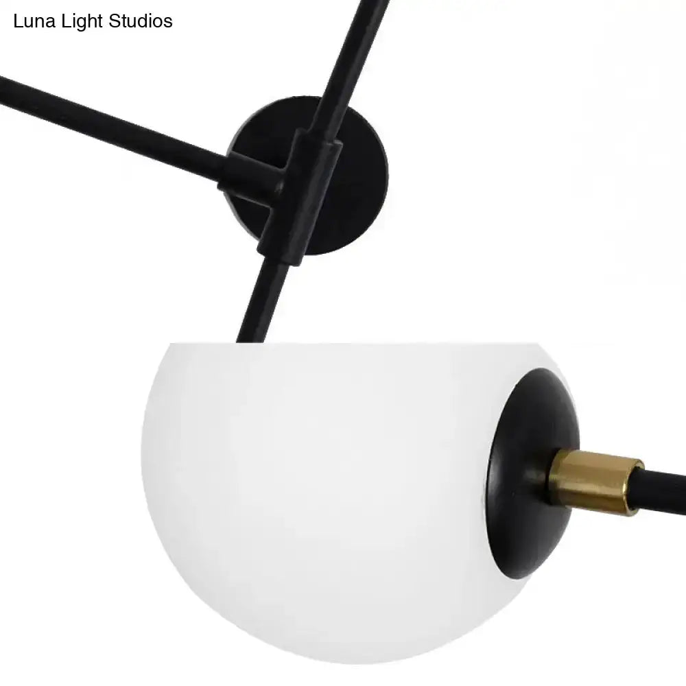 Modern Black and Gold Wall Lamp Glass Sconce