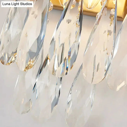 Modern Black and Gold Wall Lamp With Teardrop