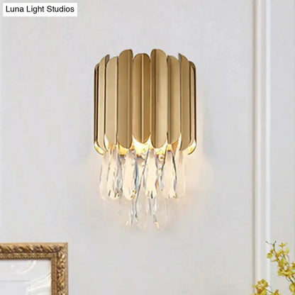 Modern Black and Gold Wall Lamp With Teardrop