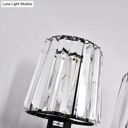Modern Black and Gold Clear Glass Wall Lamp