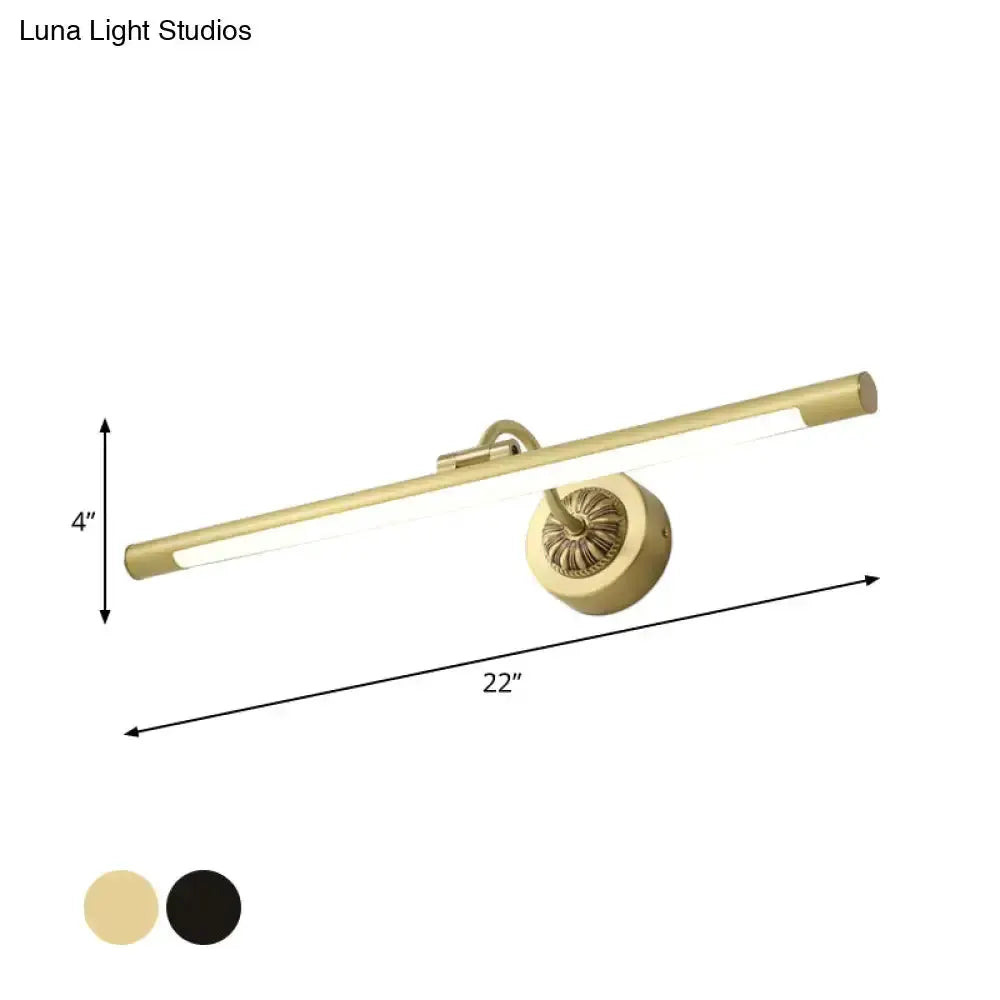 Modern Black and Gold Dressing Table Wall Light