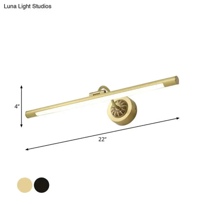Modern Black and Gold Dressing Table Wall Light