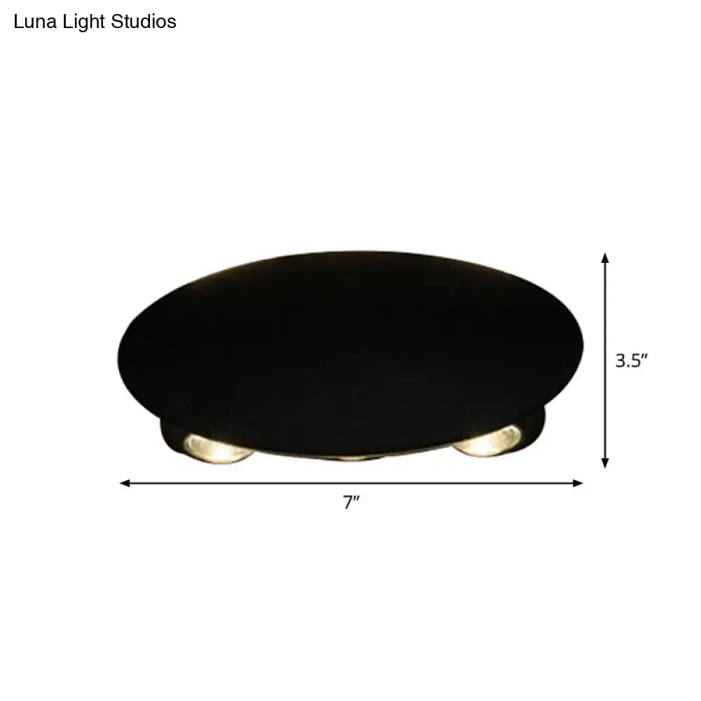 Black LED Wall Washer, Decorbites oval black fixture for walls, 7in wide by 3.5in tall on Tampa Home & Garden Store