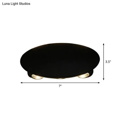 Black LED Wall Washer, Decorbites oval black fixture for walls, 7in wide by 3.5in tall on Tampa Home & Garden Store