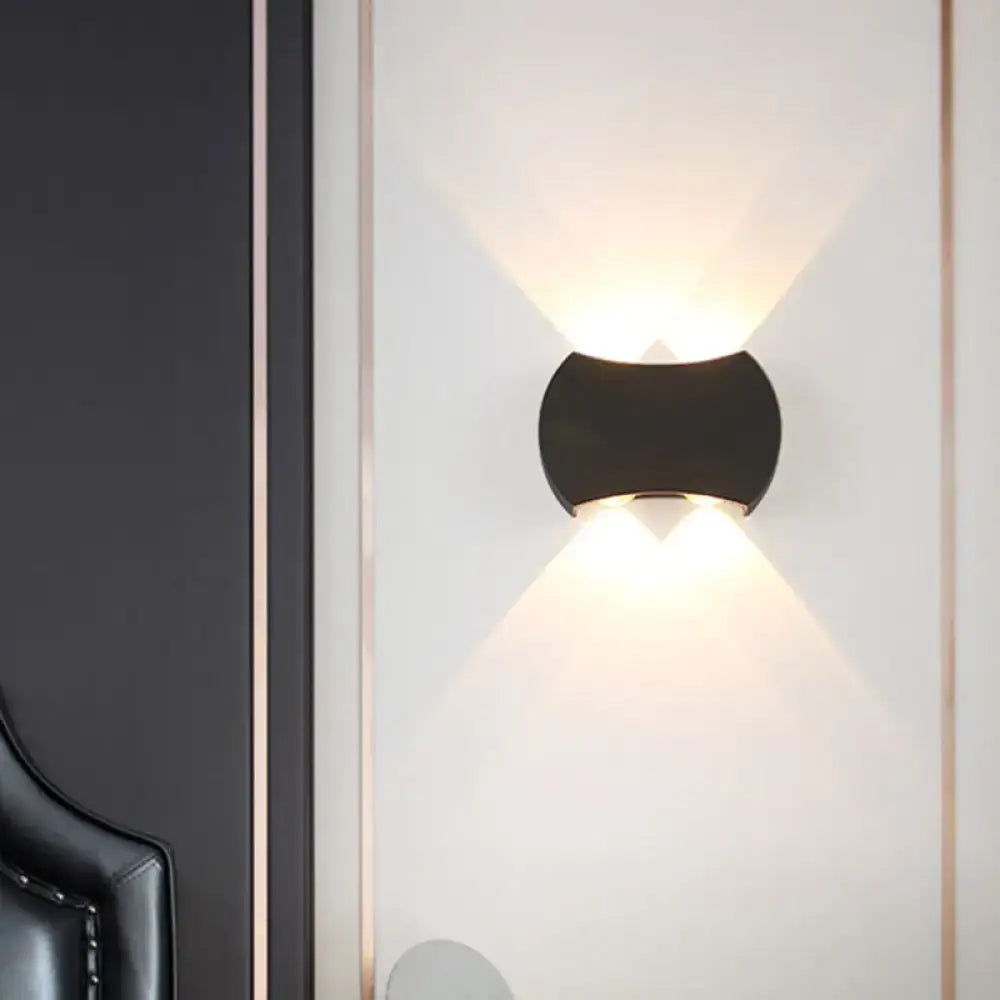 Decorbites black LED wall washer wall sconce, modern metal with uplight/downlight on Tampa Home & Garden Store