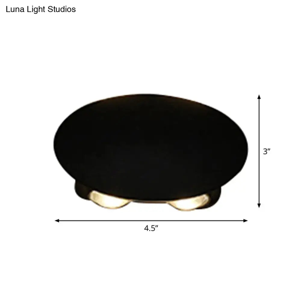 Black LED Wall Washer by Decorbites, compact 4.5in wide, 3in tall with gold-tone feet on Tampa Home & Garden Store
